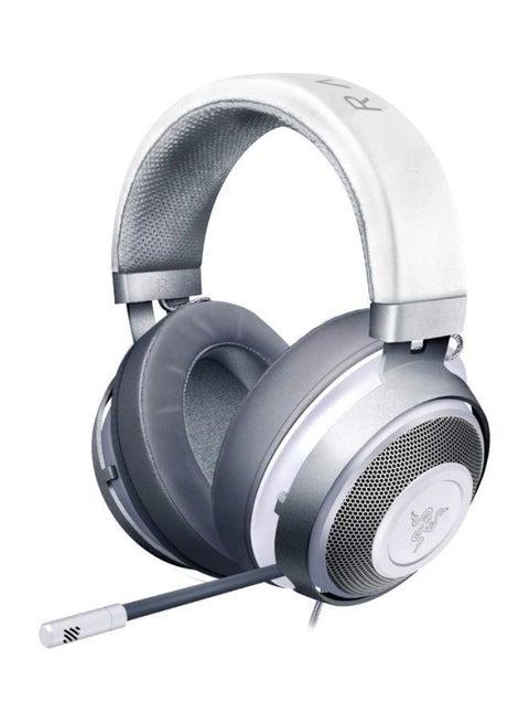 Razer Kraken - Multi-Platform Wired Gaming Headset, Clear & Powerful Sound, Thicker Headband Padding, Play Comfortably For Hours - Mercury White
