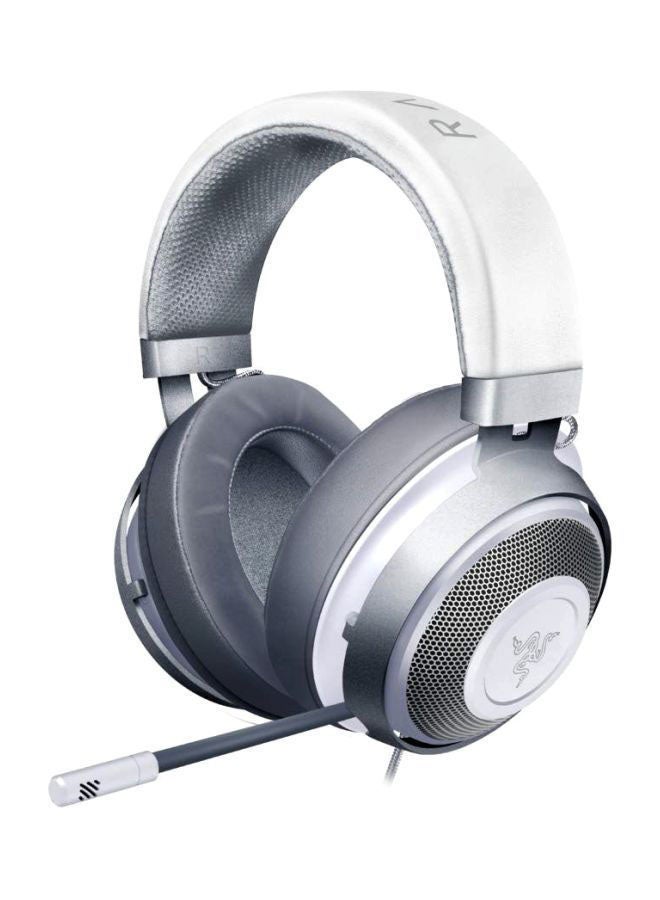 RAZER - Razer Kraken - Multi-Platform Wired Gaming Headset, Clear & Powerful Sound, Thicker Headband Padding, Play Comfortably For Hours - Mercury White - Image 1