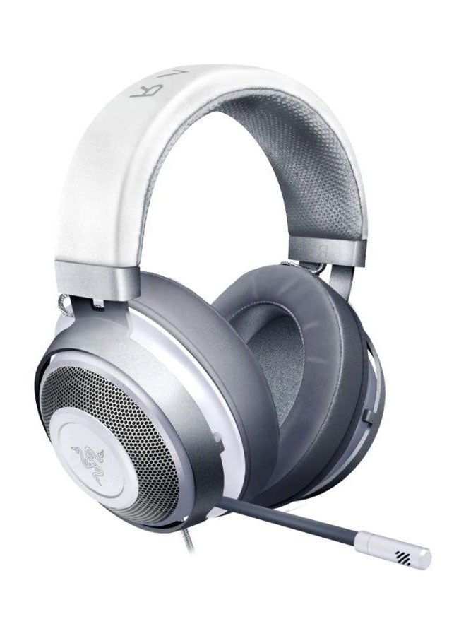 RAZER - Razer Kraken - Multi-Platform Wired Gaming Headset, Clear & Powerful Sound, Thicker Headband Padding, Play Comfortably For Hours - Mercury White - Image 1