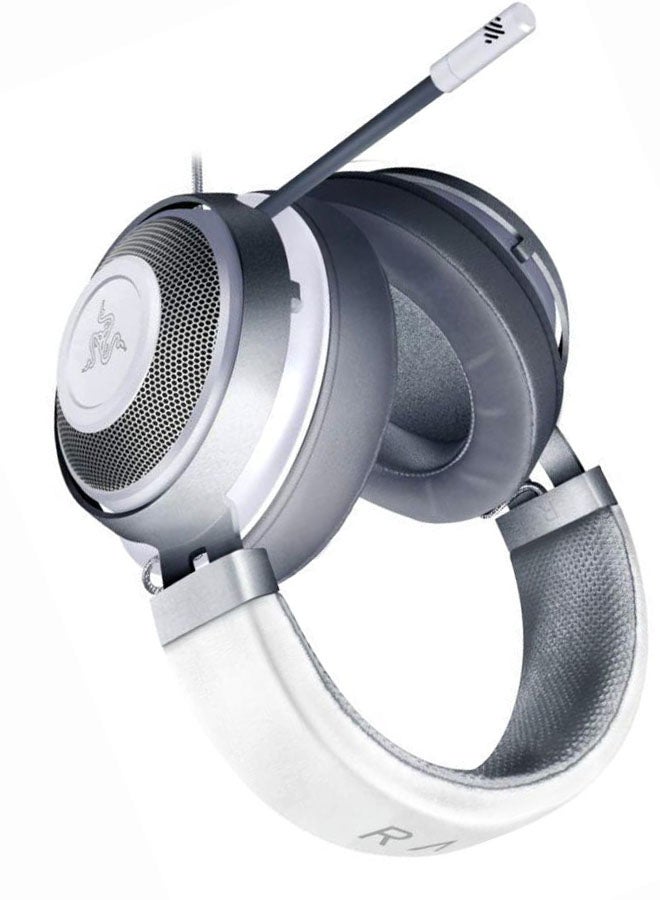 RAZER - Razer Kraken - Multi-Platform Wired Gaming Headset, Clear & Powerful Sound, Thicker Headband Padding, Play Comfortably For Hours - Mercury White - Image 1