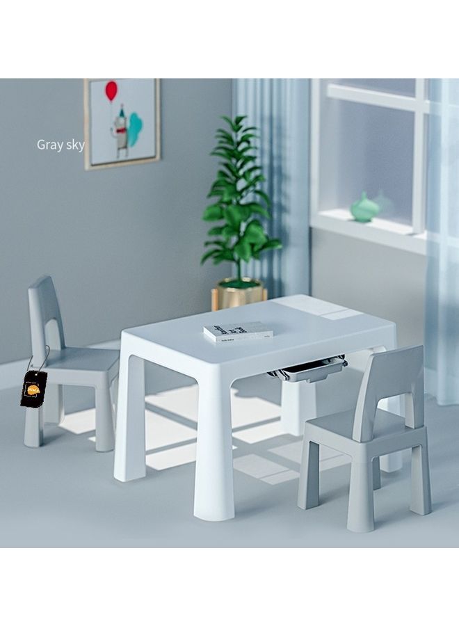 Kindergarten Children Home Plastic Painting Baby Study Toy Table And Chair Set