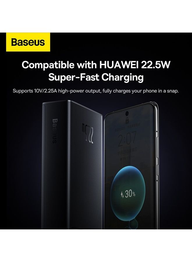 Baseus 20000 mAh Power Bank, 22.5W Fast Charging 20000mAh Power bank, PD3.0 QC3.0 Portable Charger, 3A (USB-C in & Out) with LED Display Battery Pack for iPhone 14, 13, 12, 11, X Pro Max, Huawei, Samsung S21, S20 iPad and Many More Black  - Image 4