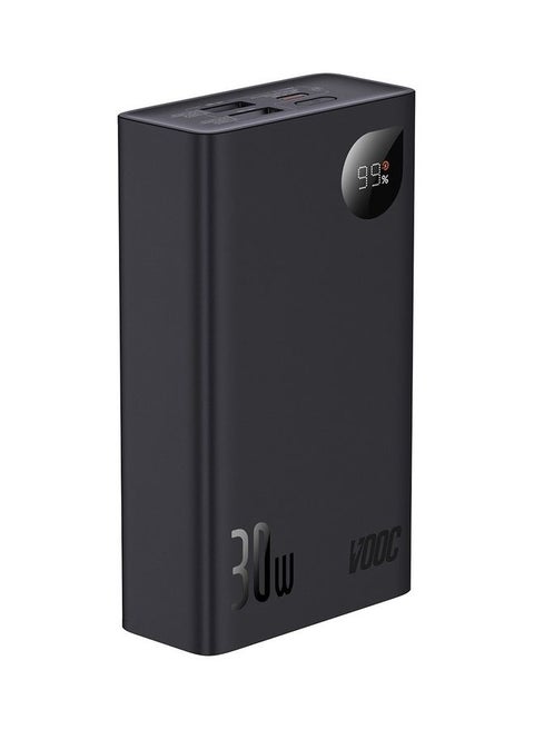 20000 mAh Power Bank PD 20000mAh USB C 30W Power Delivery Digital Display Battery Pack with 1 Input and 3 Output Compatible for Apple,Huawei,OPPO Xiaomi and many more (VOOC Edition ) Black