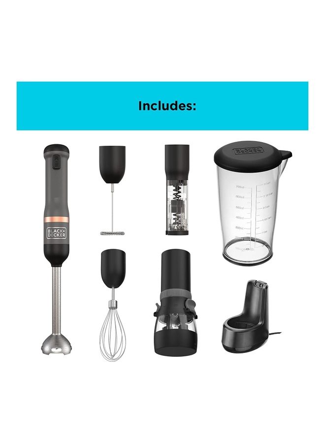 BLACK+DECKER Kitchen Hand Blender With Measuring Cup BCKM1016KSB-GB Black/Silver  - Image 2