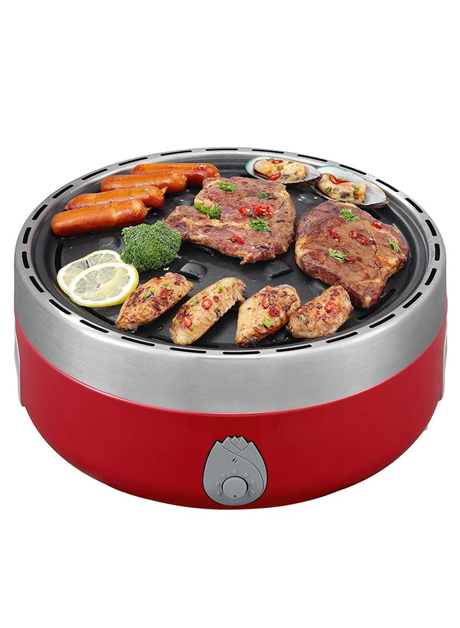 DANUBE HOME Danube Home Grillo Bbq Grill Portable Charcoal Barbecue For Outdoor Cooking Red