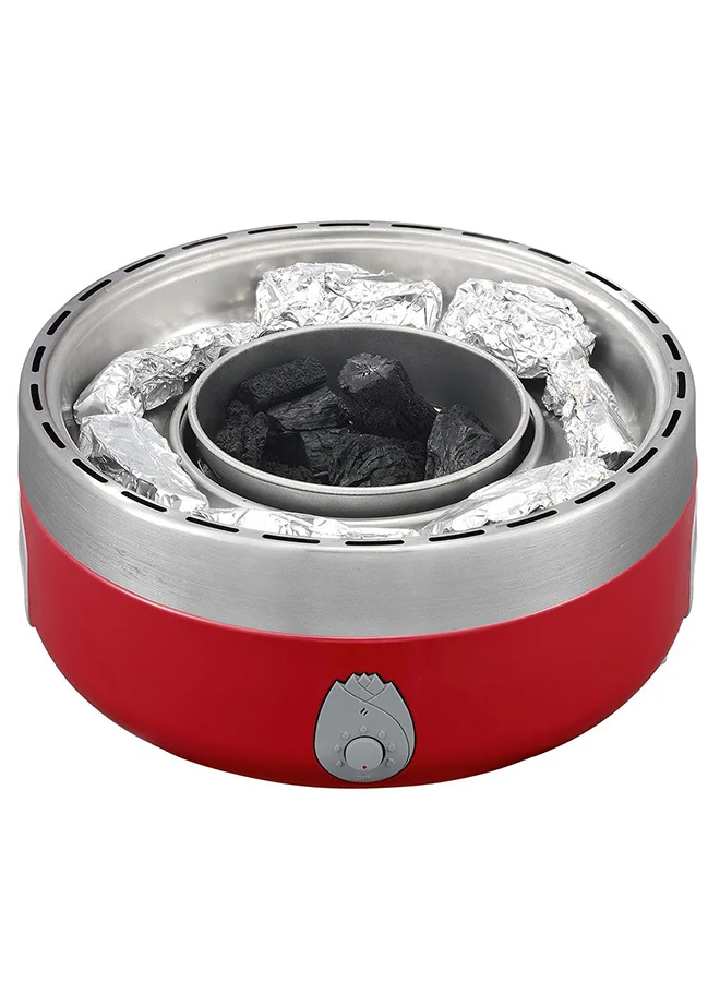 DANUBE HOME Danube Home Grillo Bbq Grill Portable Charcoal Barbecue For Outdoor Cooking Red