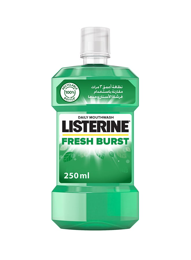 Listerine Fresh Burst Daily Mouthwash With Germ Killing Oral Care Formula To Reduce Plaque 250ml  - Image 1