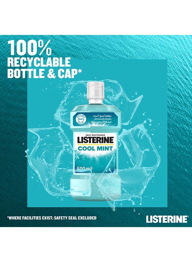 Listerine - Cool Mint Flavour Daily Mouthwash 500ml - Image 1