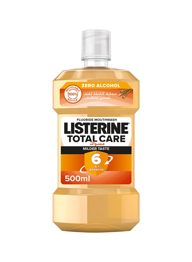 Listerine - Total Care Miswak Daily Mouthwash Milder Taste Zero Alcohol Fluoride 500ml - Image 1