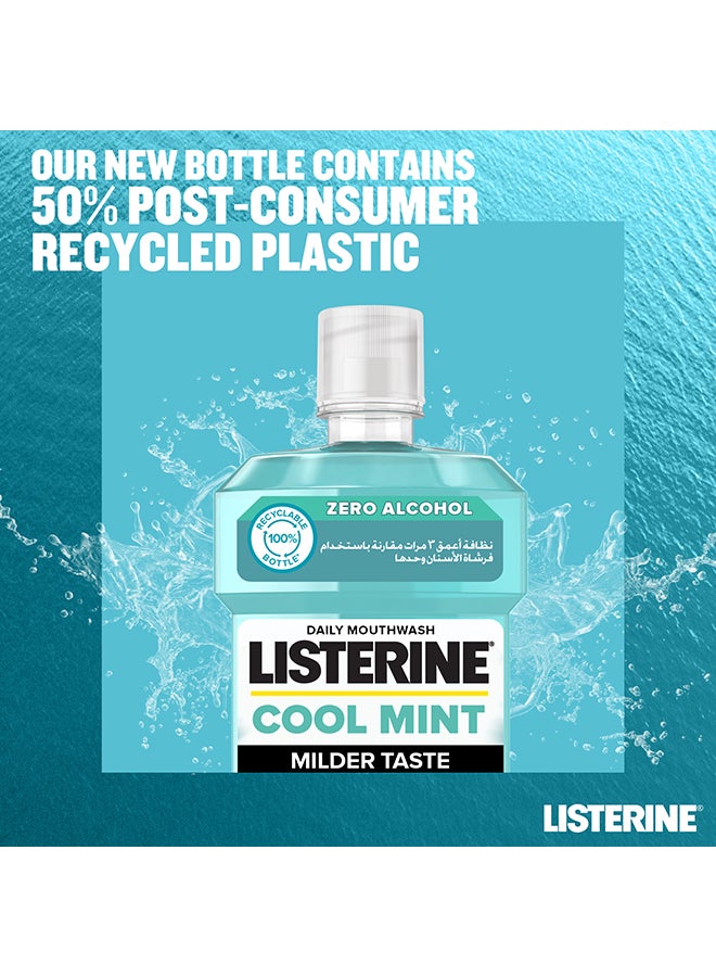 Listerine - Cool Mint Flavour Daily Mouthwash Milder Taste 500ml - Image 1
