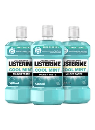 Cool Mint Flavour Daily Mouthwash Milder Taste 500ml Pack of 3 - v1667477457/N12172938A_1