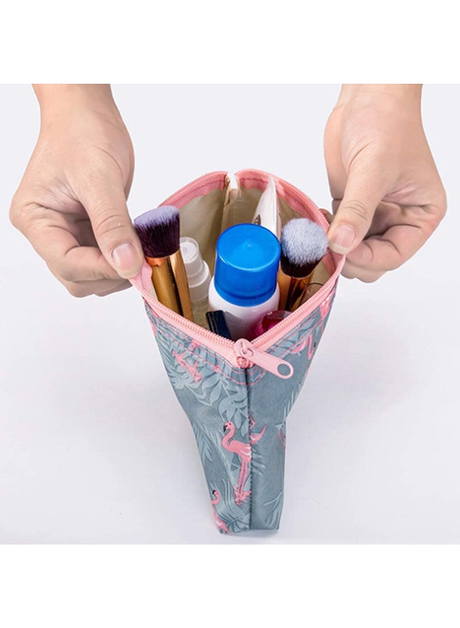 Generic 3-Piece Waterproof Cosmetic Bag Set Grey/Pink  - Image 4