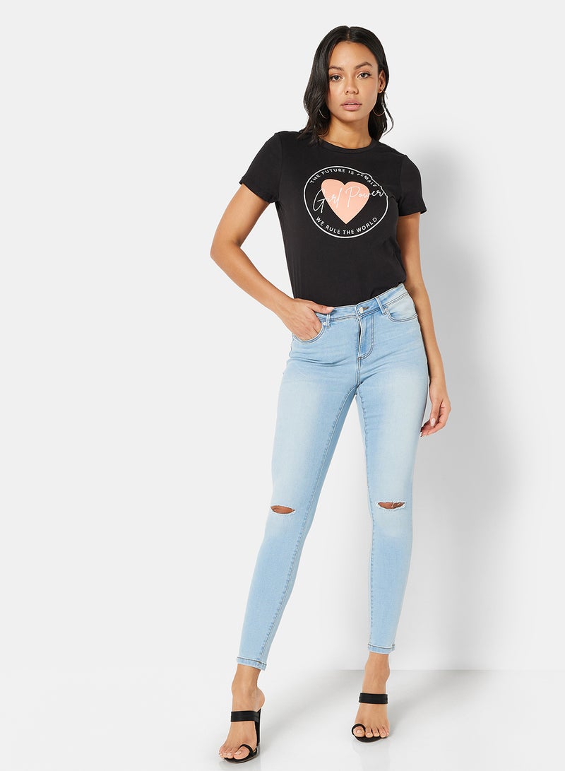 I.Scenery - Skinny Fit Jeans Light Blue - Image 1