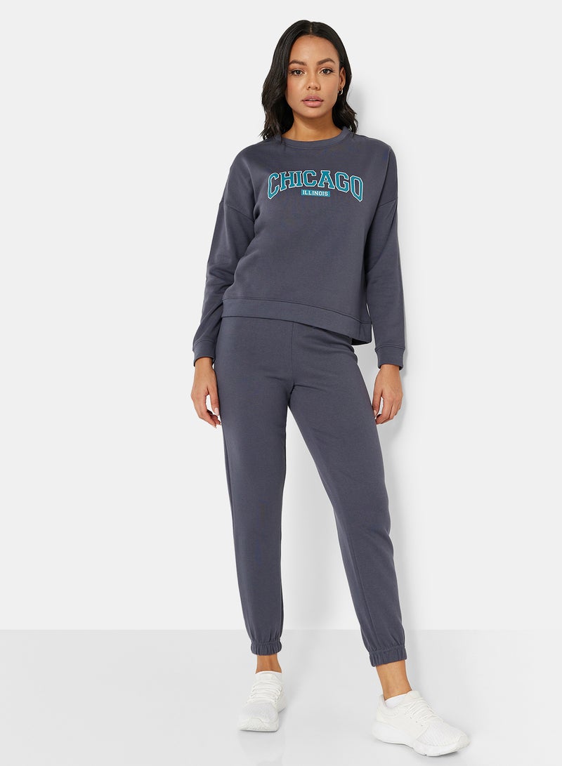 I.Scenery - Vm Chicago Sweatpant Grey Melange - Image 1