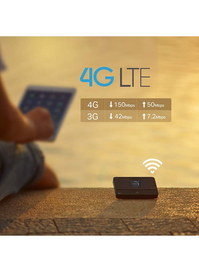 تي بي لينك ماي فاي M7350 يدعم شبكة 4G LTE، واي فاي محمول للسفر، بمنفذ بطاقة SD، ونقطة اتصال شبكة الواي فاي محمولة مفتوحة، بطارية تدوم طويلاً لمدة 8 ساعات، إدارة سهلة بفضل تطبيق tpMiFi أسود  - Image 3