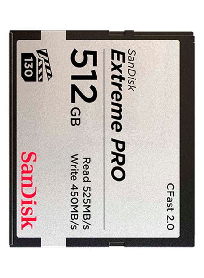 Sandisk - Extreme PRO CFAST 2.0 Read Speed 525MB/s  UHS-I VPG130 512 GB SDCFSP-512G-G46D 512 GB - Image 1