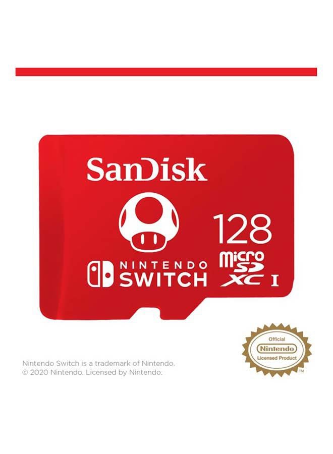 سانديسك - بطاقة ذاكرة مايكرو SDXC بسرعة فائقة UHS-I لنينتندو سويتش 128 GB - Image 1