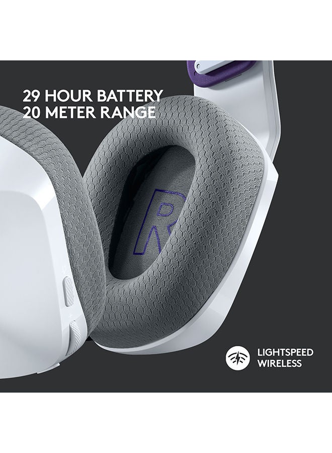 Logitech - G733 LightSpeed Wireless RGB Gaming Headset, PRO-G 40mm Driver, 6mm Cardioid Pickup Pattern Microphone, DTS Headphone X 2.0 Surround Sound, 16.8m Light Color, White | 981-000883 - Image 1