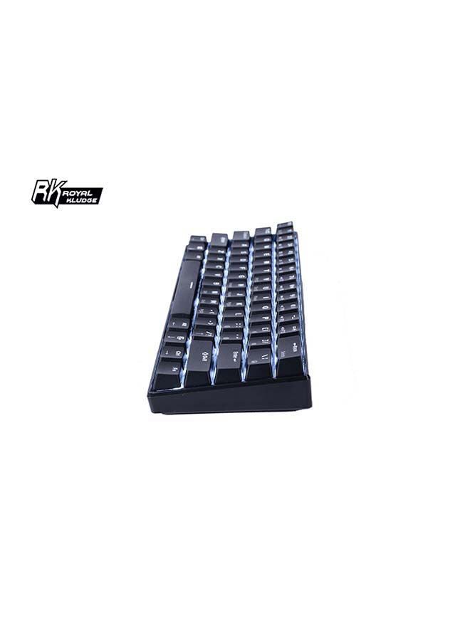 RK61 61-Key White Backlight Bluetooth/2.4G Wireless/USB Wired Three Modes Tablet Computer Mobile Office Gaming  Keyboard