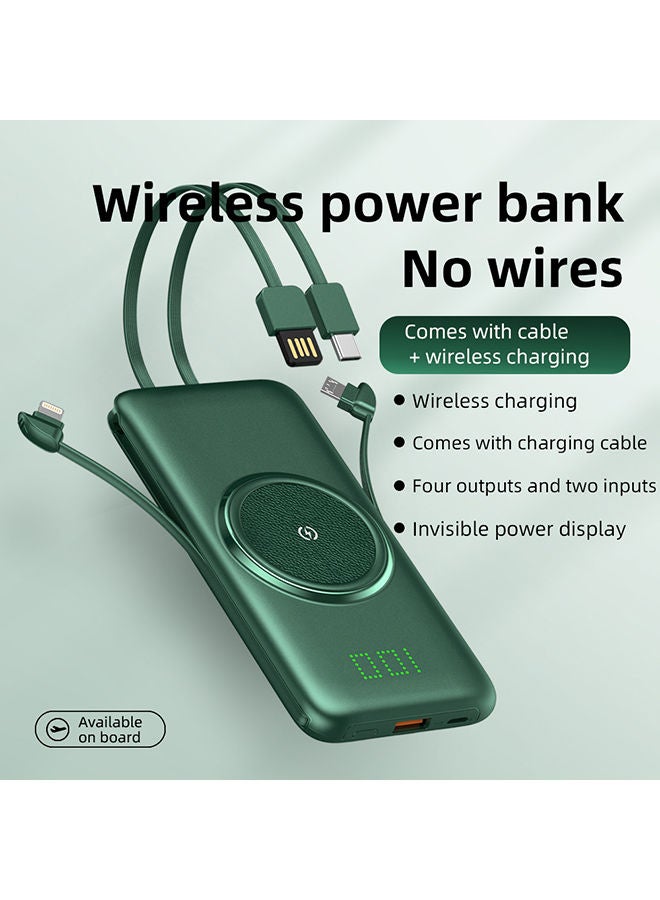 10000 mAh Wireless Power Bank 12 watt Compatible with iPhone/iPad/Samsung Galaxy and Other Smart Devices Green - v1667481423/N40352337A_2