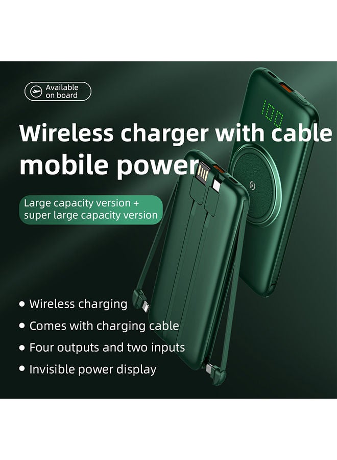 10000 mAh Wireless Power Bank 12 watt Compatible with iPhone/iPad/Samsung Galaxy and Other Smart Devices Green - v1667481423/N40352337A_3