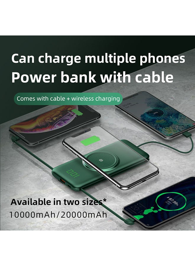 10000 mAh Wireless Power Bank 12 watt Compatible with iPhone/iPad/Samsung Galaxy and Other Smart Devices Green - v1667481423/N40352337A_4