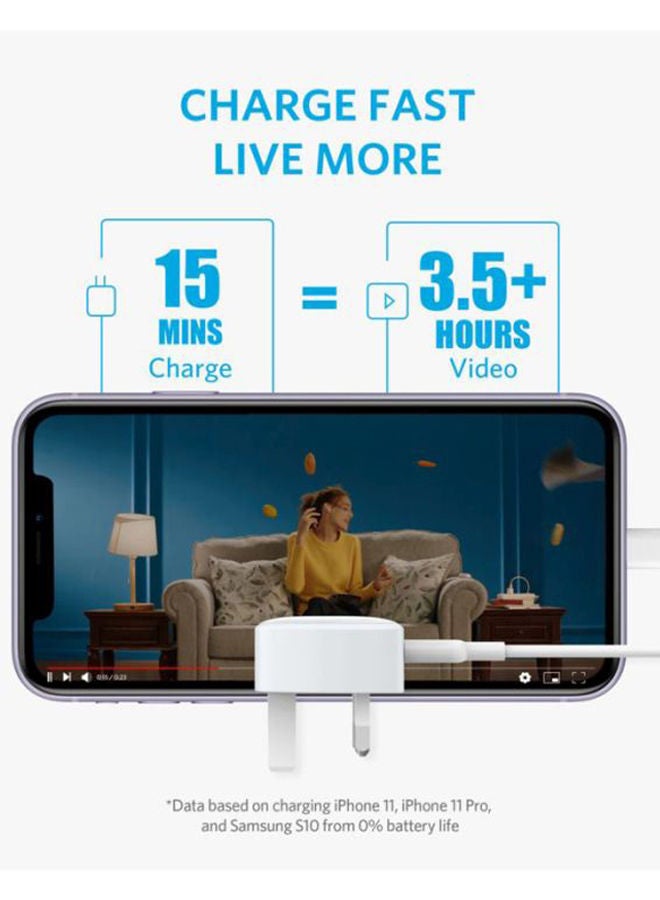 Anker - Powerport III Nano USB-C Charger Adapter 20W White - Image 1
