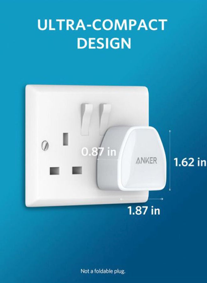 Anker - Powerport III Nano USB-C Charger Adapter 20W White - Image 1