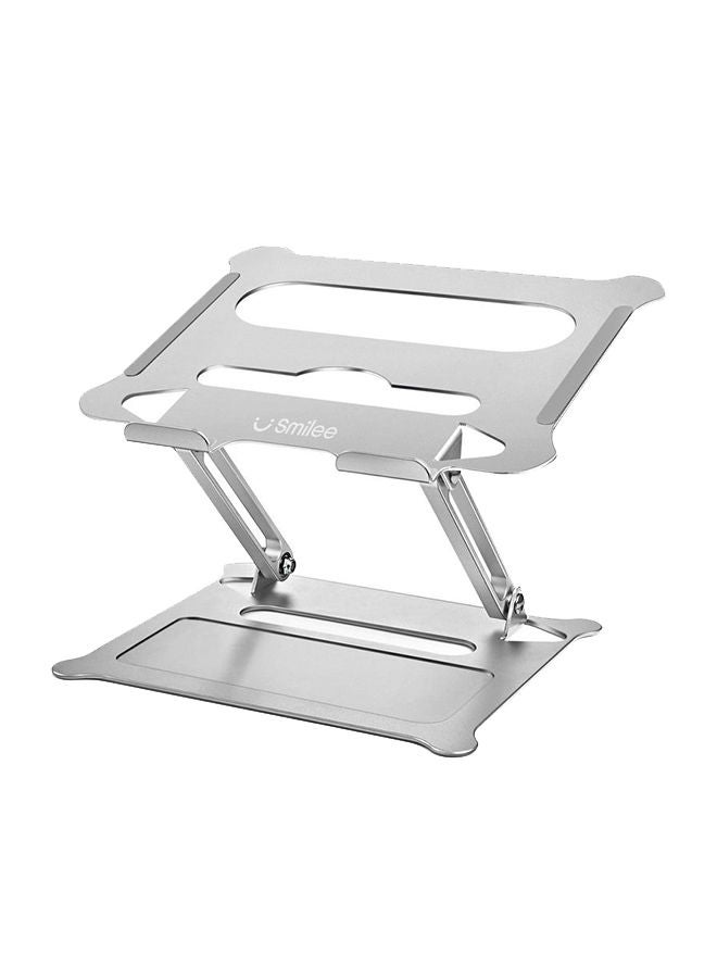SMILEE Foldable Aluminum Laptop Stand Silver  - Image 1