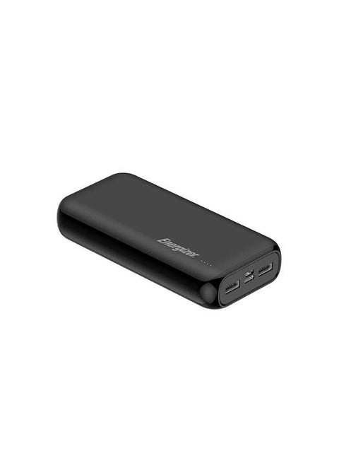 20000 mAh Max Rapid Charging Power Bank With Dual Outputs - Type-C And USB-A, Dual Inputs, Micro-USB And Type-C Black
