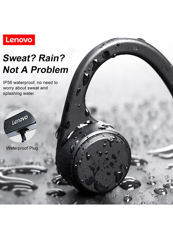 Lenovo - X4 Bone Conduction Earphone Wireless Bluetooth TWS Headphones Neck Hanging Black - Image 1