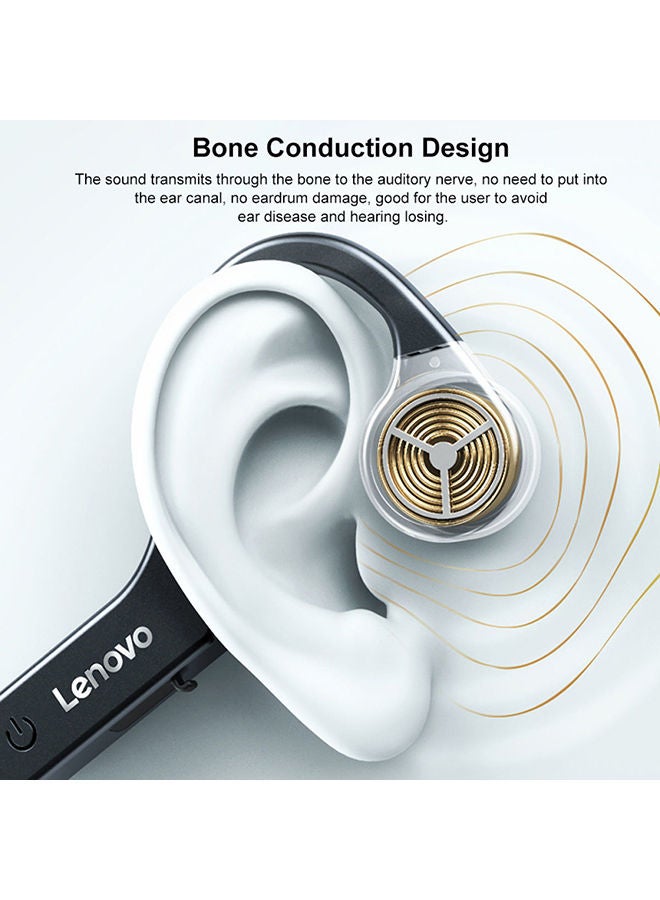 Lenovo - X4 Bone Conduction Earphone Wireless Bluetooth TWS Headphones Neck Hanging Black - Image 1