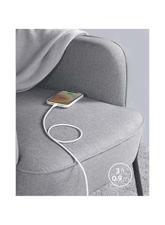 Anker PowerLine III Flow, USB C to Lightning Cable for iPhone 14/14 Pro/14 Pro Max/13/12/11/XS/XR/8 Plus [MFi Certified, 3ft, Cloud White] Supports Power Delivery, Silicone Cable (Charger Not Included) White  - Image 5