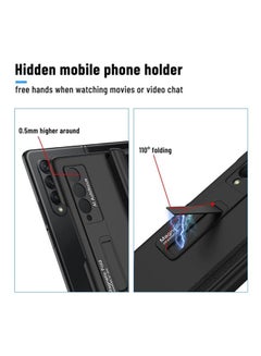 Rock Pow Kickstand Magnetic Phone Case For Samsung Galaxy Z Fold 3 5G Black  - Image 4