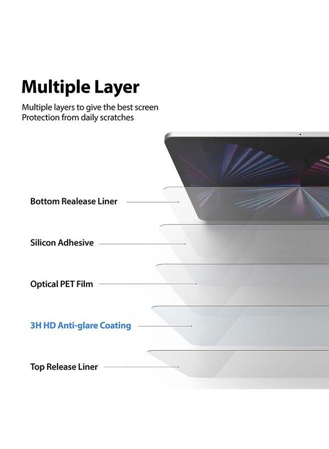 Ringke Paper Touch Soft Film Screen Protector With Anti-Fingerprint Matte PET Pen Tip Wear Protection For Apple iPad Air 4 10.9"/Pro 11" 4th/3rd Gen -2 Per Pack Clear  - Image 3
