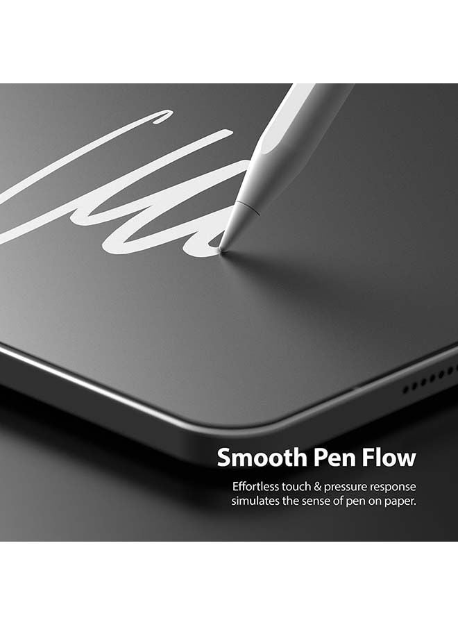Ringke Paper Touch Soft Film Screen Protector With Anti-Fingerprint Matte PET Pen Tip Wear Protection For Apple iPad Air 4 10.9"/Pro 11" 4th/3rd Gen -2 Per Pack Clear  - Image 5