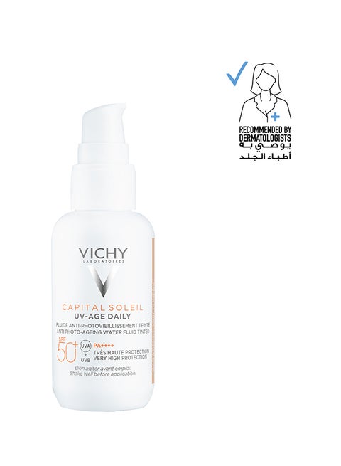 Capital Soleil Uv - Age Tinted Anti Ageing Sunscreen Spf 50+ With Niacinamide Clear 40ml