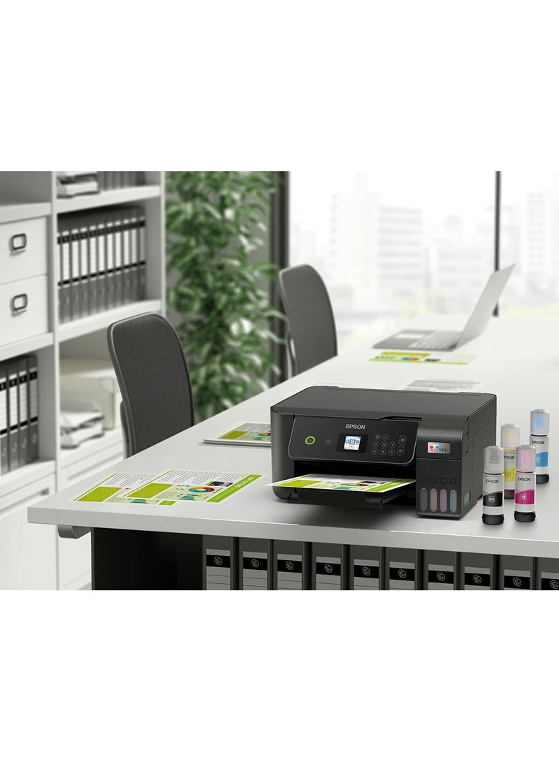 إبسون - طابعة 3 في 1 EcoTank L3260 Home Ink Tank، أسود أسود - Image 1
