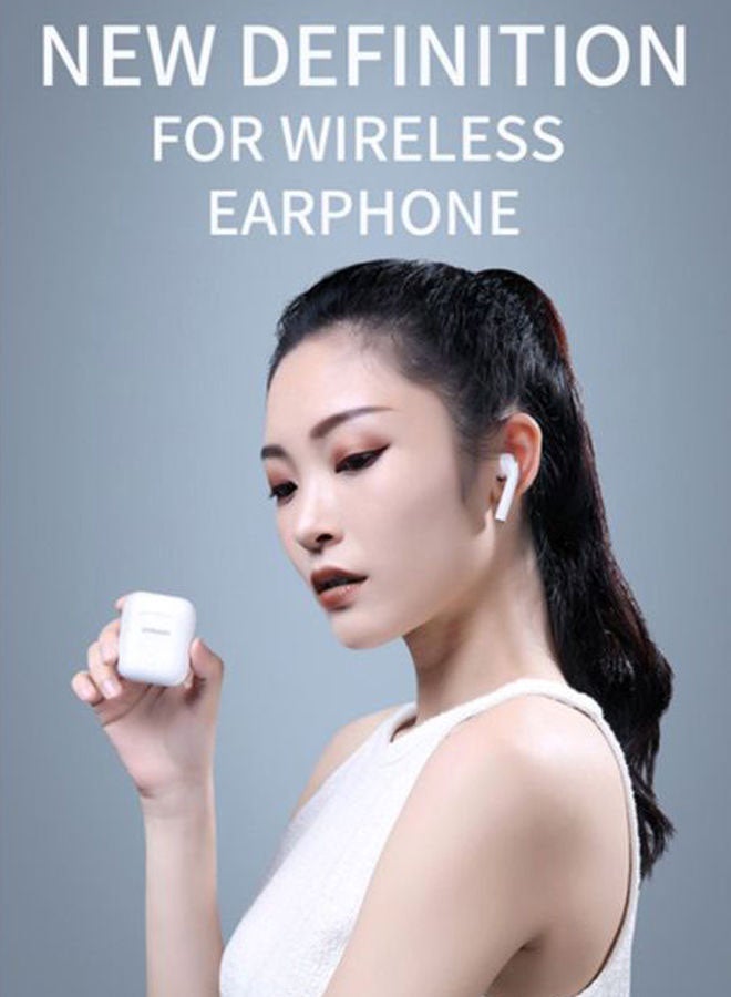 JOYROOM - JR-T03S TWS Semi In-Ear Earphones Wireless Earbuds With Power Box And Protective Cover Standard Version White - Image 1