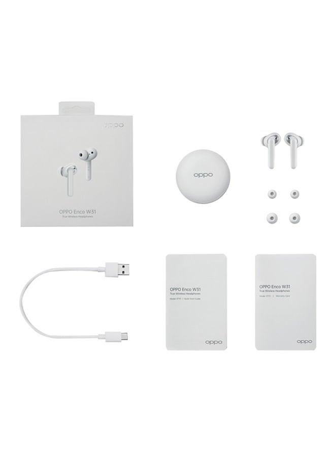 OPPO - Enco W31 True Wireless Earbuds White - Image 1