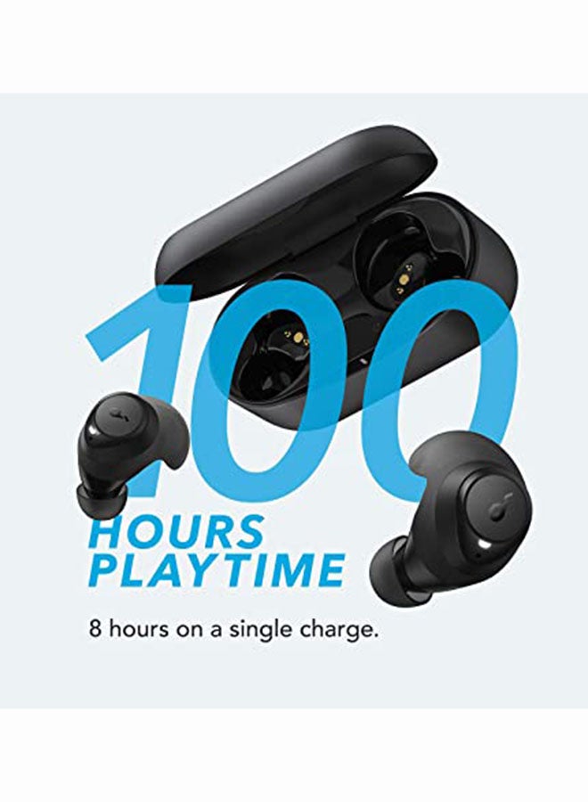 Soundcore - Life Dot 2 Bluetooth Earphones, True Wireless Earbuds, 100H Playtime, 8mm Drivers, Superior Sound, Secure Fit with AirWings, Comfortable Design Ear Buds for Commute, Sports Black - Image 1