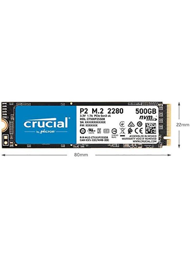 crucial P2 CT500P2SSD8 Internal SSD, Up to 2400 MB/s (3D NAND, NVMe, PCIe, M.2) 500.0 GB  - Image 3