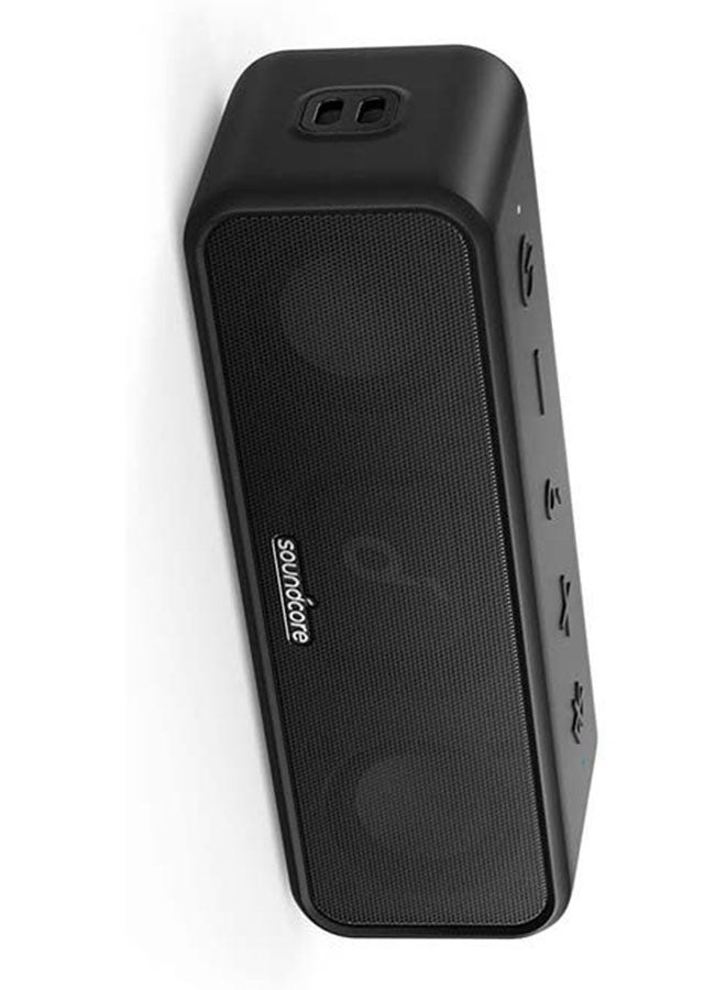 Bluetooth Speaker with Stereo Sound, Pure Titanium Diaphragm Drivers, PartyCast Technology, BassUp, 24H Playtime, IPX7 Waterproof, App, Custom EQ, Home, Outdoor, Beach Black