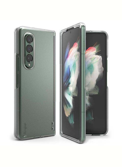 Slim Case for Galaxy Z Fold 3 Anti-Cling Micro-Dot Technology Shockproof Protective Supports Fast Wireless Charging Matte Clear