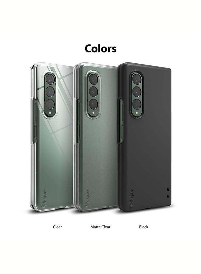 Ringke Slim Case for Galaxy Z Fold 3 Anti-Cling Micro-Dot Technology Shockproof Protective Supports Fast Wireless Charging Matte Clear  - Image 5