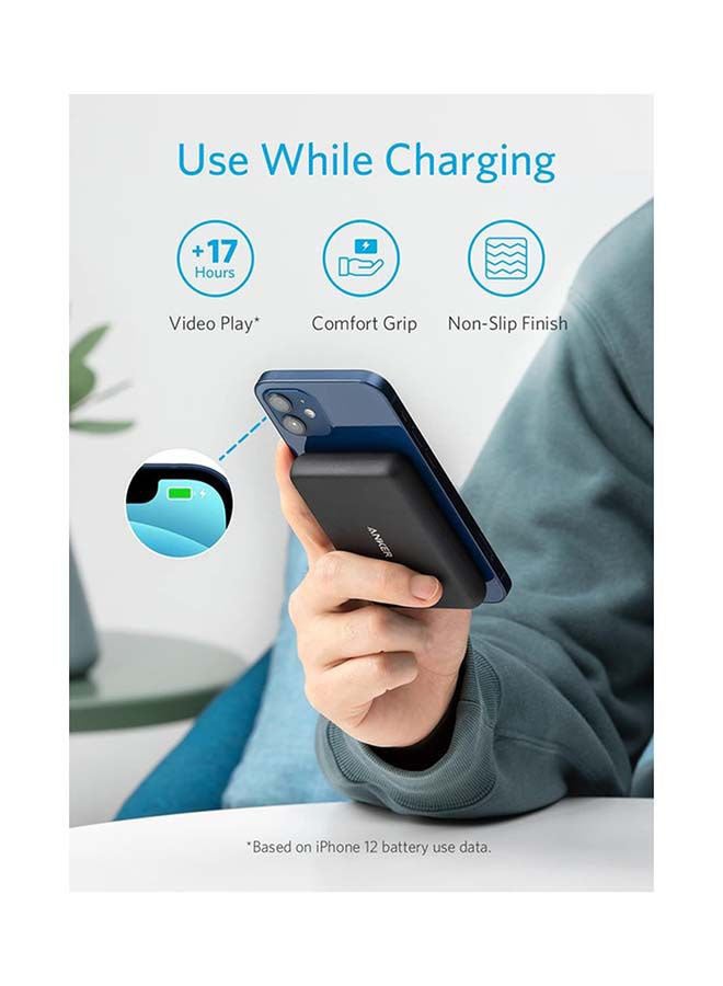 Anker Power Bank, 521 Magnetic Portable Charger (PowerCore Magnetic 5K), 5000 mAh Magnetic Wireless Power Bank with USB-C Cable, for iPhone 16/15 Series and iPhone 14/13 Series Black  - Image 4