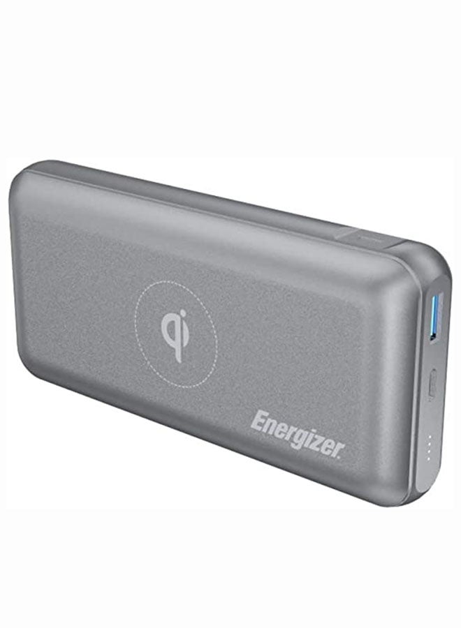 20000.0 mAh Wireless Fast Charging Power Bank, Type-C Delivery 3.0 Output, 18W Smart USB-A Outputs Grey