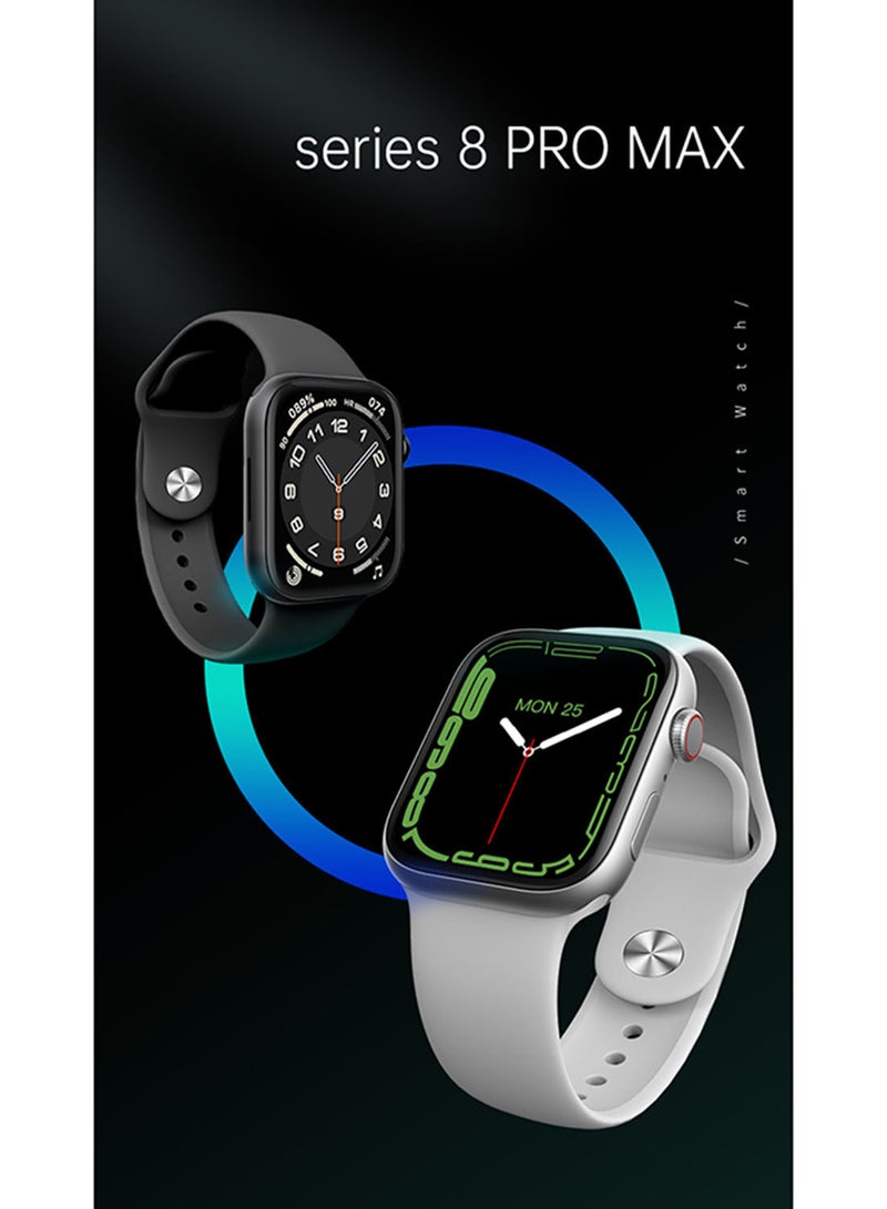 FitPro - Series 8 Pro Max 45mm Full Screen Smartwatch With Rotating Side Black - Image 1