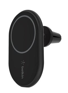 BoostCharge Wireless Charging Magnetic Car Phone Mount Holder, Compatible with MagSafe Enabled iPhone 14, 13, 12, Pro, Max, Mini, Galaxy S22, Ultra, Plus and More (Cable and Charger Included) Black