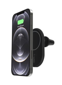 belkin BoostCharge Wireless Charging Magnetic Car Phone Mount Holder, Compatible with MagSafe Enabled iPhone 14, 13, 12, Pro, Max, Mini, Galaxy S22, Ultra, Plus and More (Cable and Charger Included) Black  - Image 2